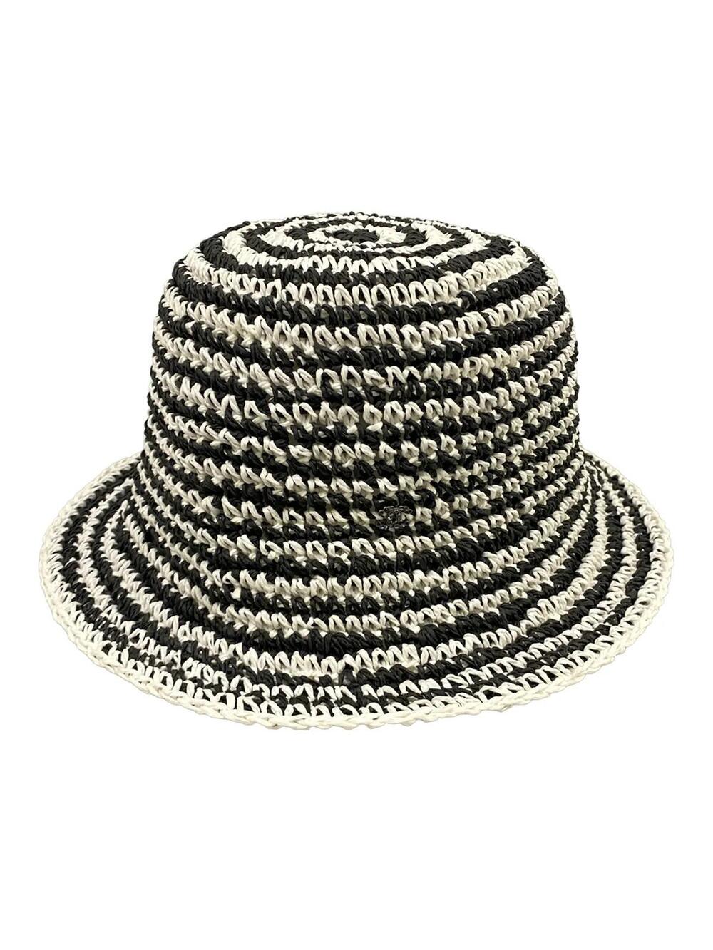 Chanel Black White Straw Hat #292690C15B